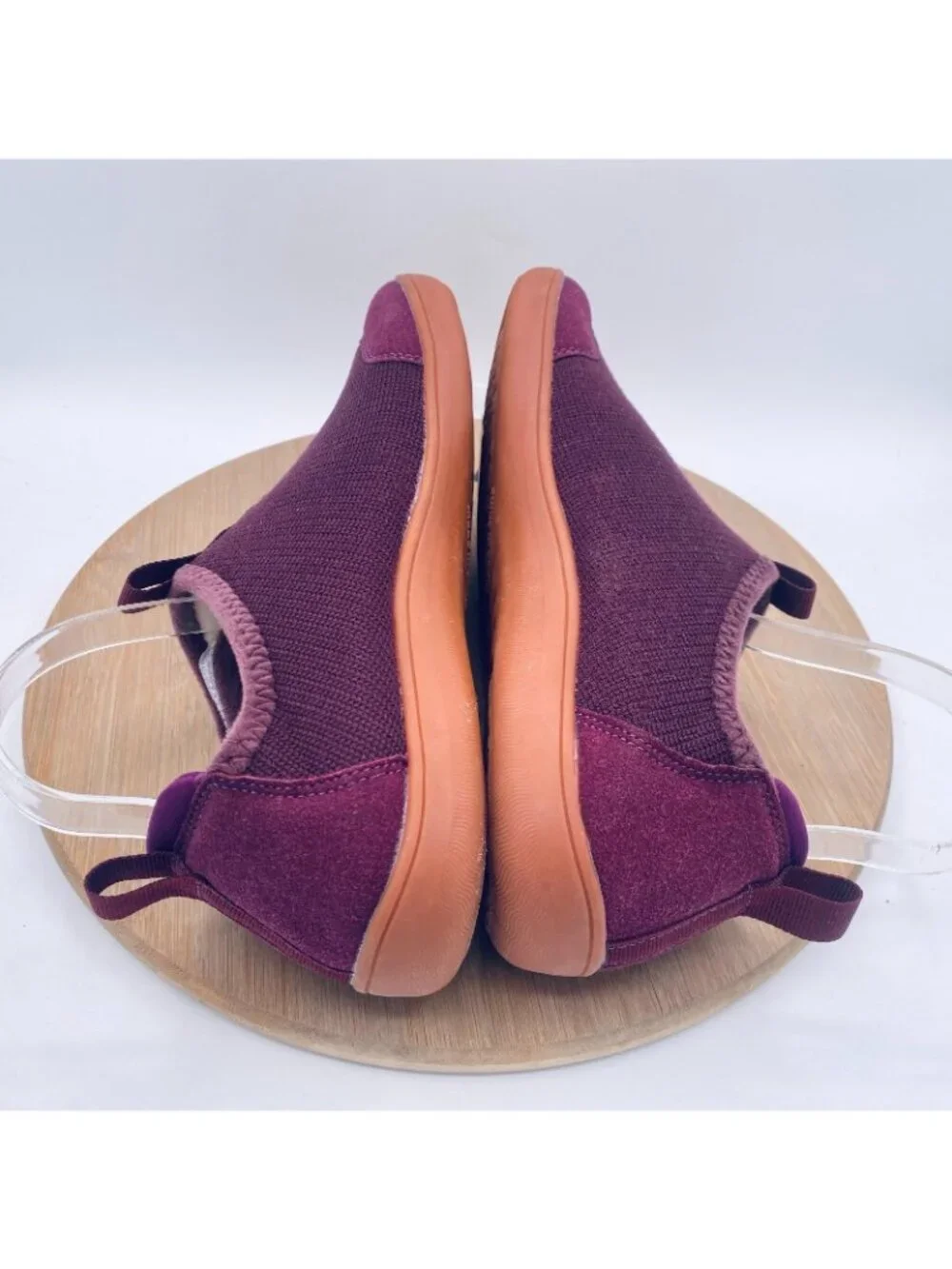 Spesoul Barefoot Shoes Womens 10 41 Burgundy Wool Comfort Flats Minimalist